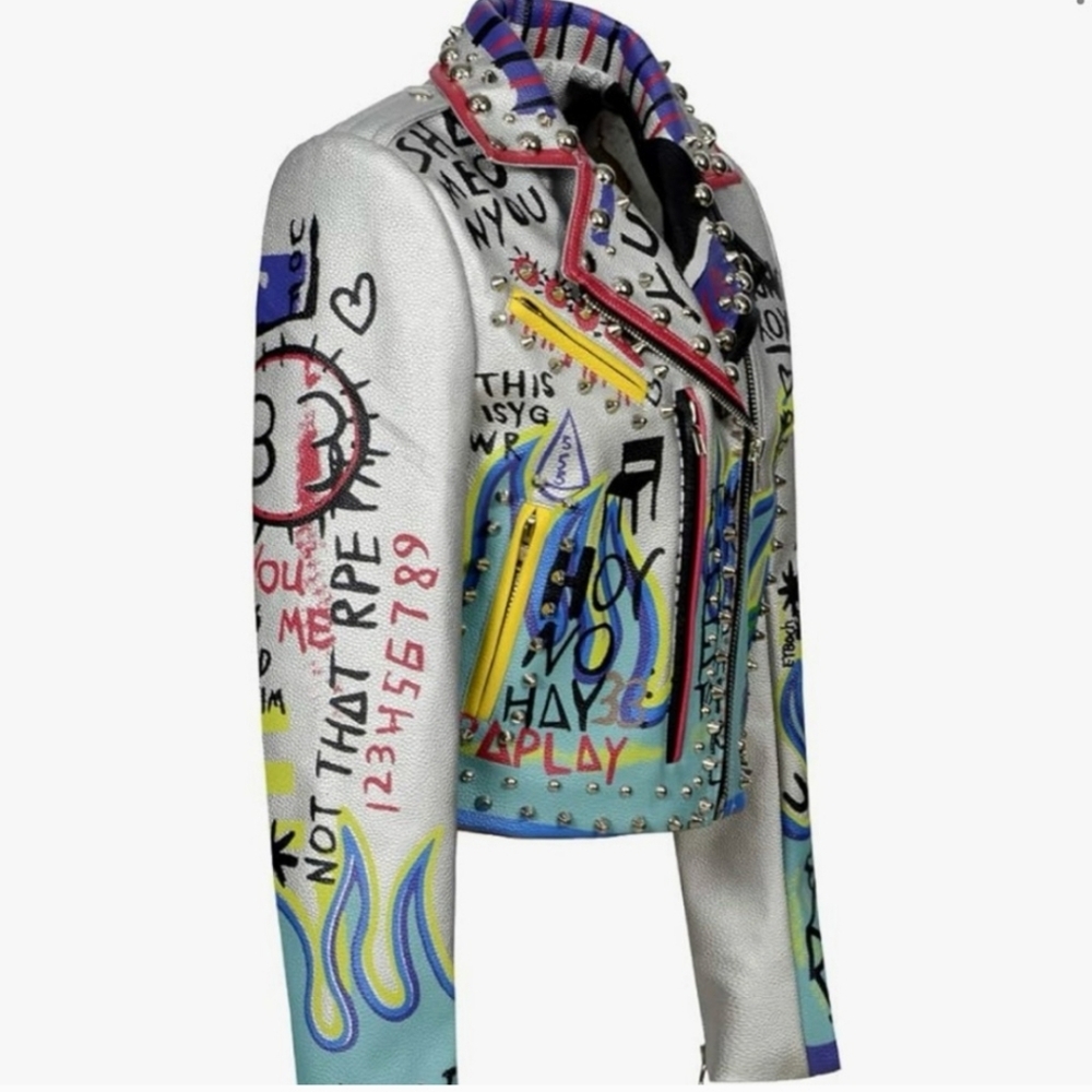 Graffiti Print Women's Jacket